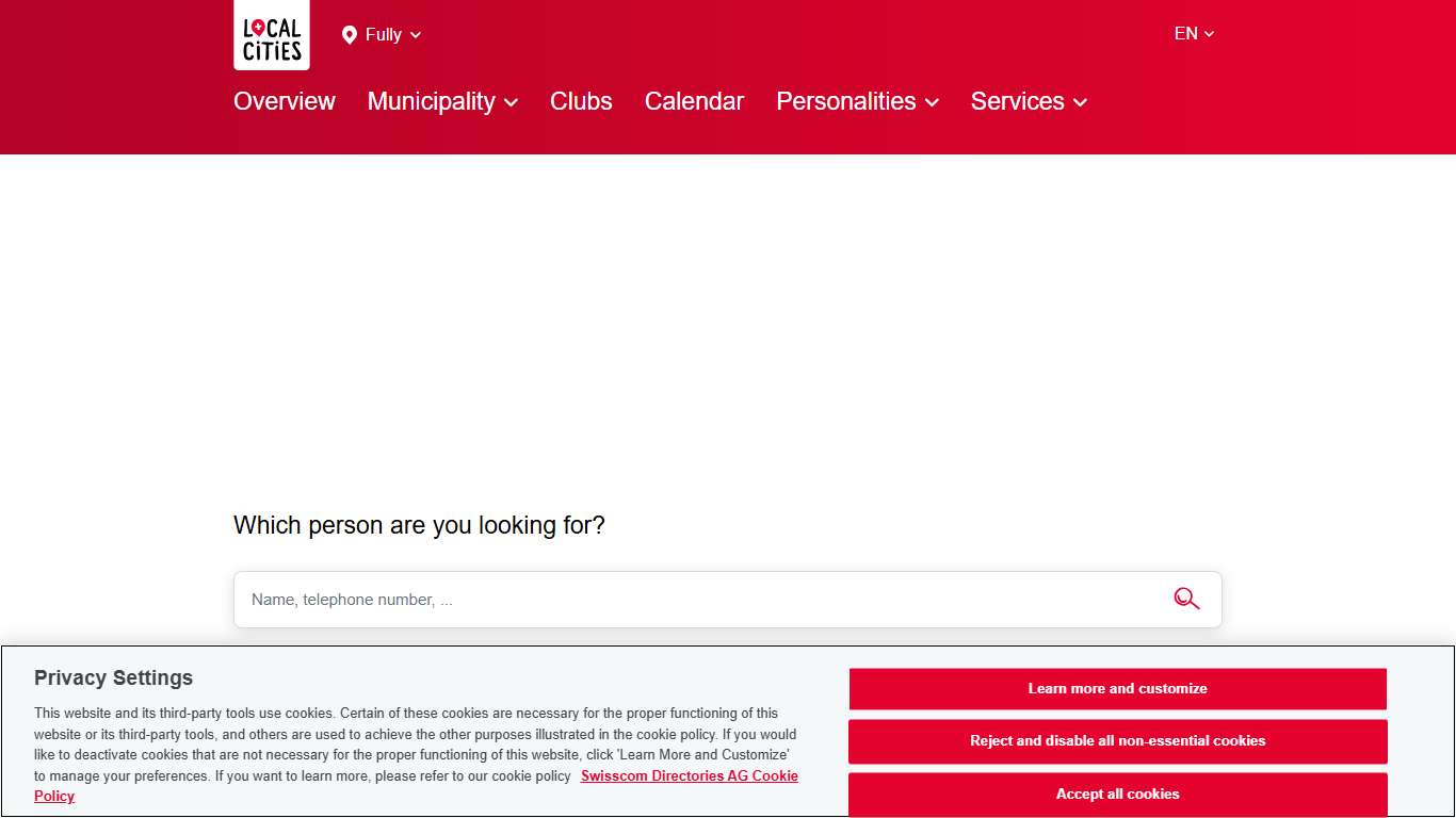 Phone book for Fully – The white pages for your municipality 2026 Localcities